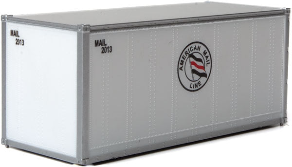 HO Scale Walthers SceneMaster 20' Smooth-Side Container - Ready to Run American Mail Line