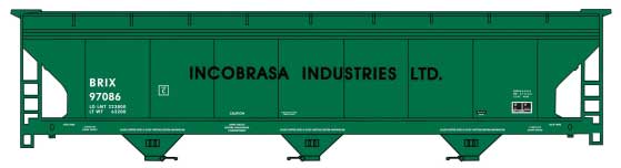 HO Scale Accurail Inc ACF 47' 3-Bay Center-Flow Covered Hopper - Kit #2118