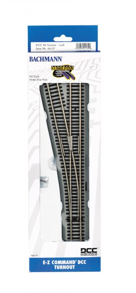 HO Scale Bachmann Industries Decoder-Equipped Nickel Silver E-Z Track(R) Turnout #44130