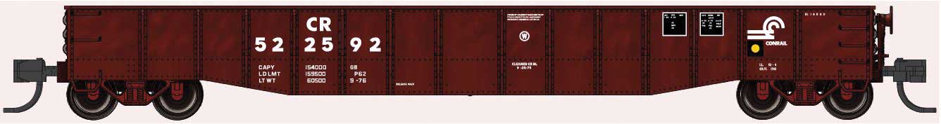 N Scale Bluford Shops 52'6" 15-Panel Mill Gondola - Lightly Dented Sides CR#522723