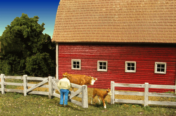 HO Scale Monroe Models Barn Yard Fence