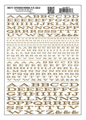 WS Dry Transfer Alphabet & Numbers 717