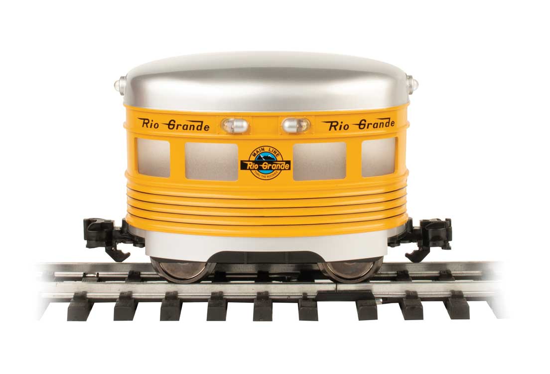 G Scale Bachmann Eggliner Denver & Rio Grande Western (Aspen Gold, silver, 4 Stripe)
