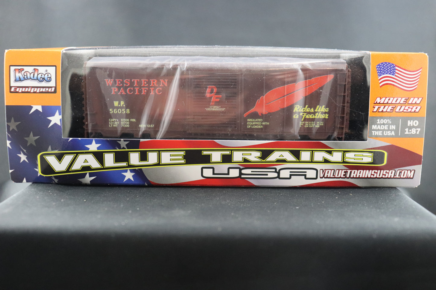 Value Trains 40' PS-1 West Pacific Fether Boxcar #56058