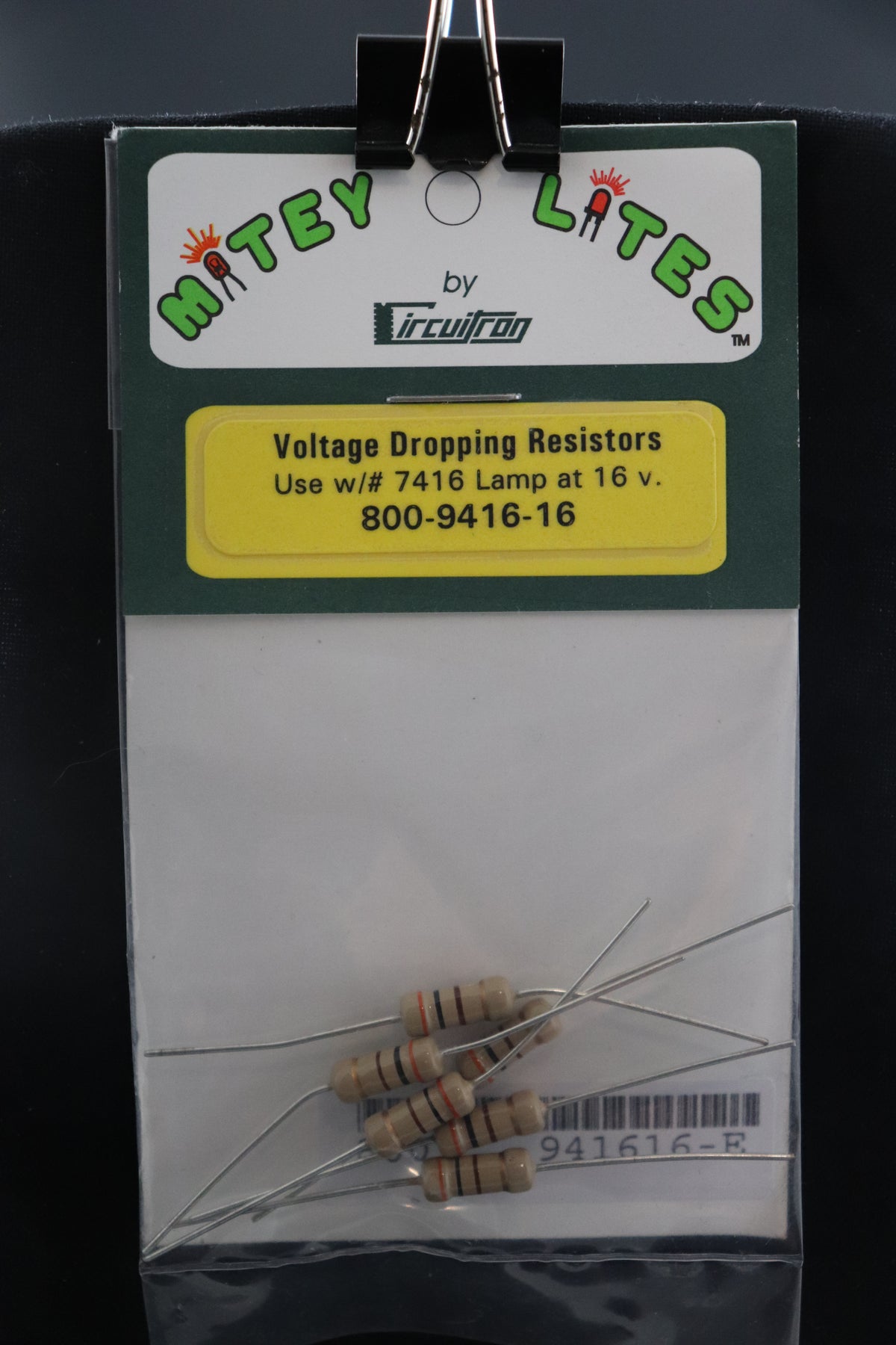 Mitey Lights Voltage Dropping Resistors Use w/ #7416 Lamp 800-9416-16
