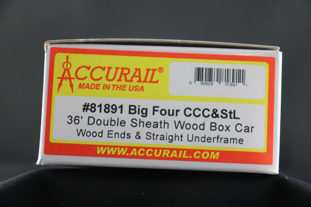 HO Scale Accurail 36' Double Sheath Wood Box Car #81891 Big Four CCC&StL
