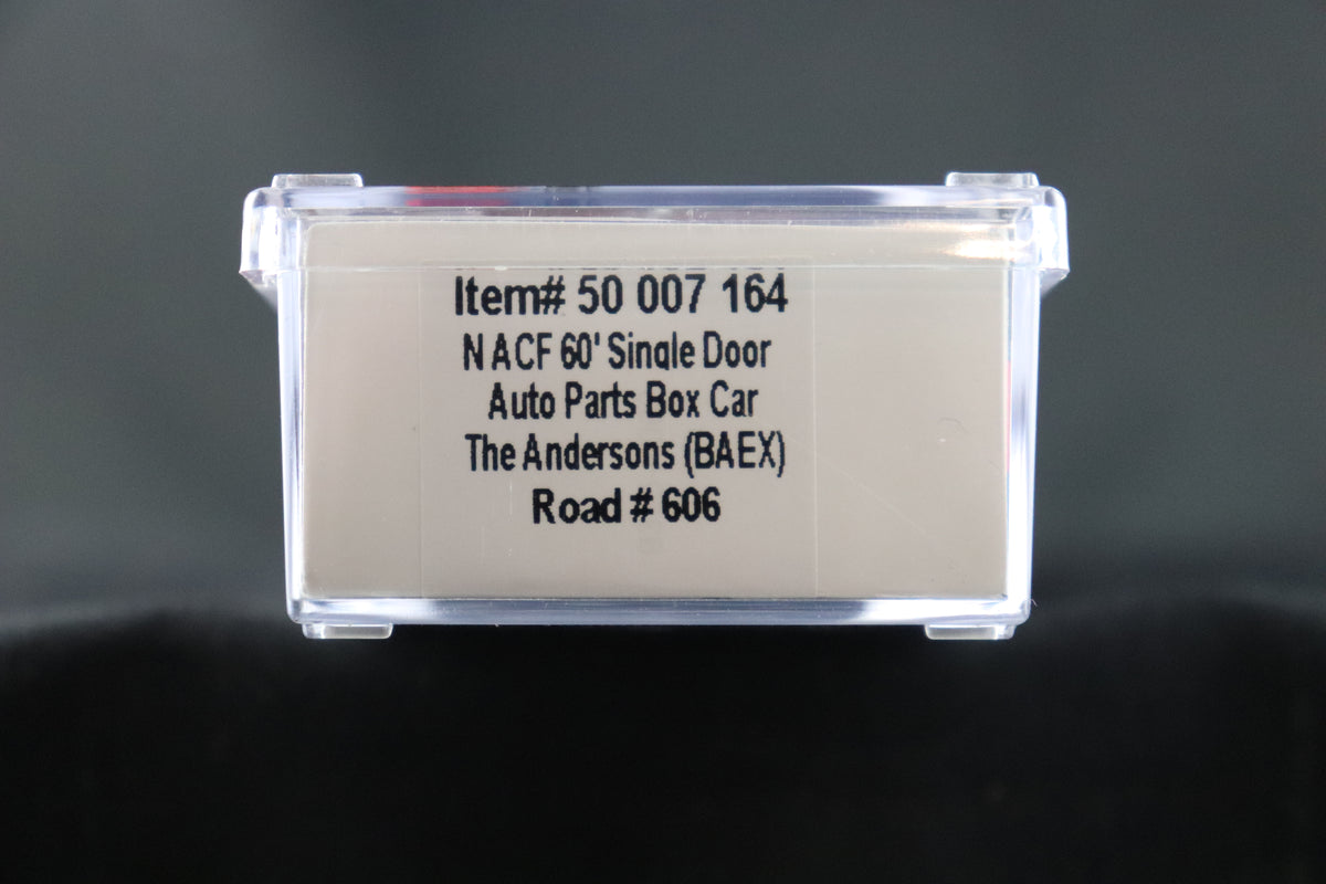N Scale Atlas ACF 60' Single Door Auto Parts Box Car The Andersons BAEX #606