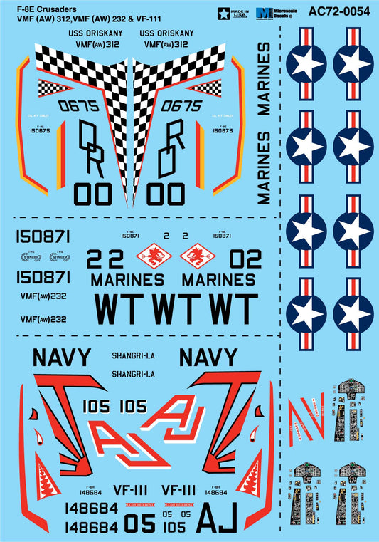 Microscale Industries Inc Military Aircraft Decal Set #AC48-0054