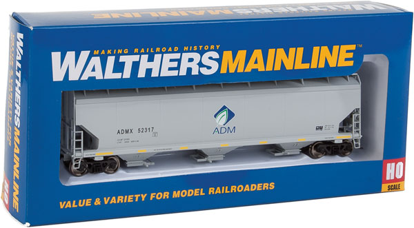 HO Scale WalthersMainline 60' NSC 5150 3-Bay Covered Hopper - Ready to Run ADM #52317