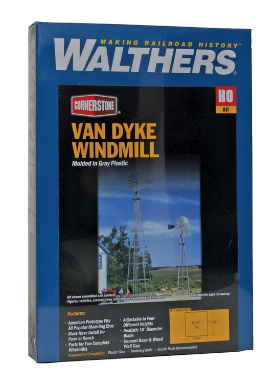 HO Scale Walthers Cornerstone Van Dyke Farm Windmill #3198