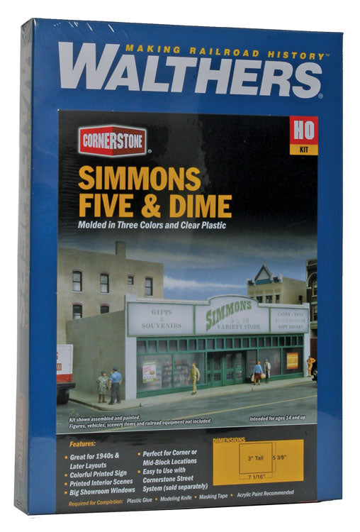 HO Scale Walthers Cornerstone Simmons Five and Dime