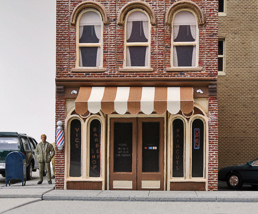 HO Scale Walthers Cornerstone Vic's Barber Shop