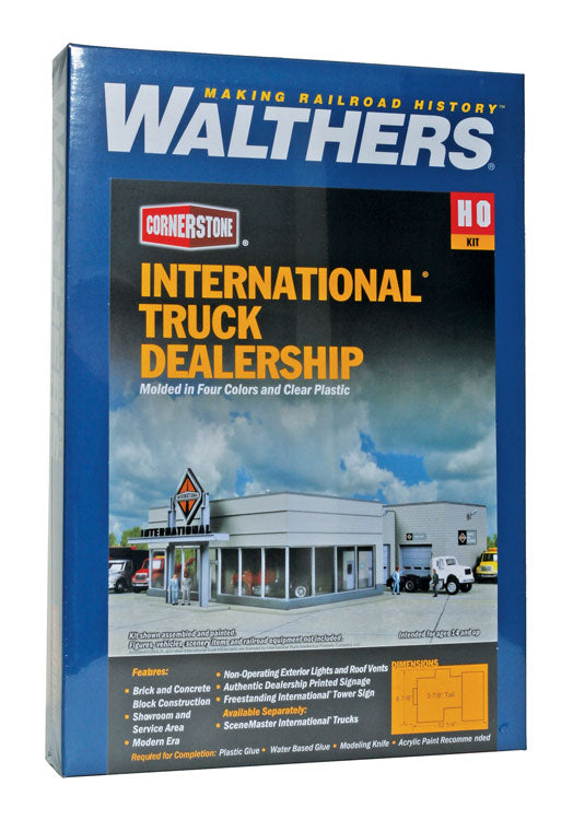 HO Scale Walthers Cornerstone International Truck Dealership