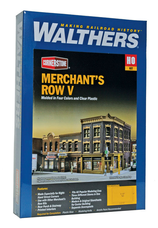HO Scale Walthers Cornerstone Merchant's Row V #4041