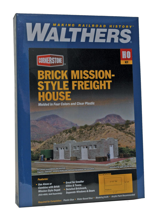 HO Scale Walthers Cornerstone Brick Mission-Style Santa Fe Freight House #4056