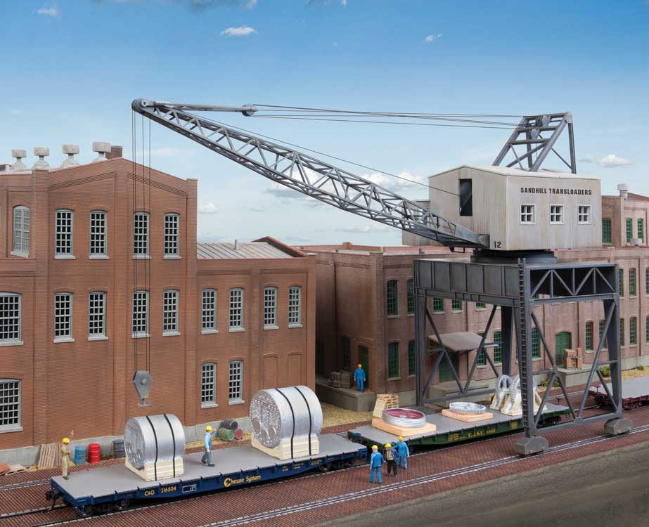 HO Scale Walthers Cornerstone Traveling Crane with Brick Street #4096