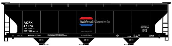 HO Scale Accurail Inc ACF 47' 3-Bay Center-Flow Covered Hopper - Kit #2114