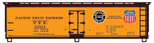 HO Scale Accurail Inc 40' Wood Reefer - Kit PFE