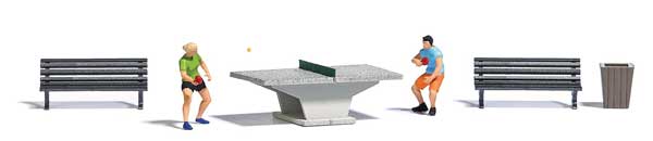 HO Scale Busch Gmbh & Co Kg Table Tennis - Ping Pong Miniature Scene