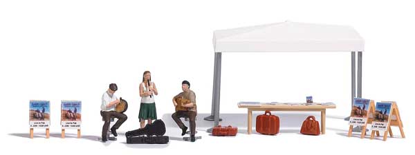 HO Scale Busch Gmbh & Co Kg Street Musicians Miniature Scene