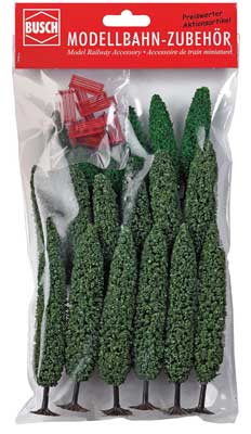 HO Scale Busch Gmbh & Co Kg Poplar Trees and 10 Park Benches