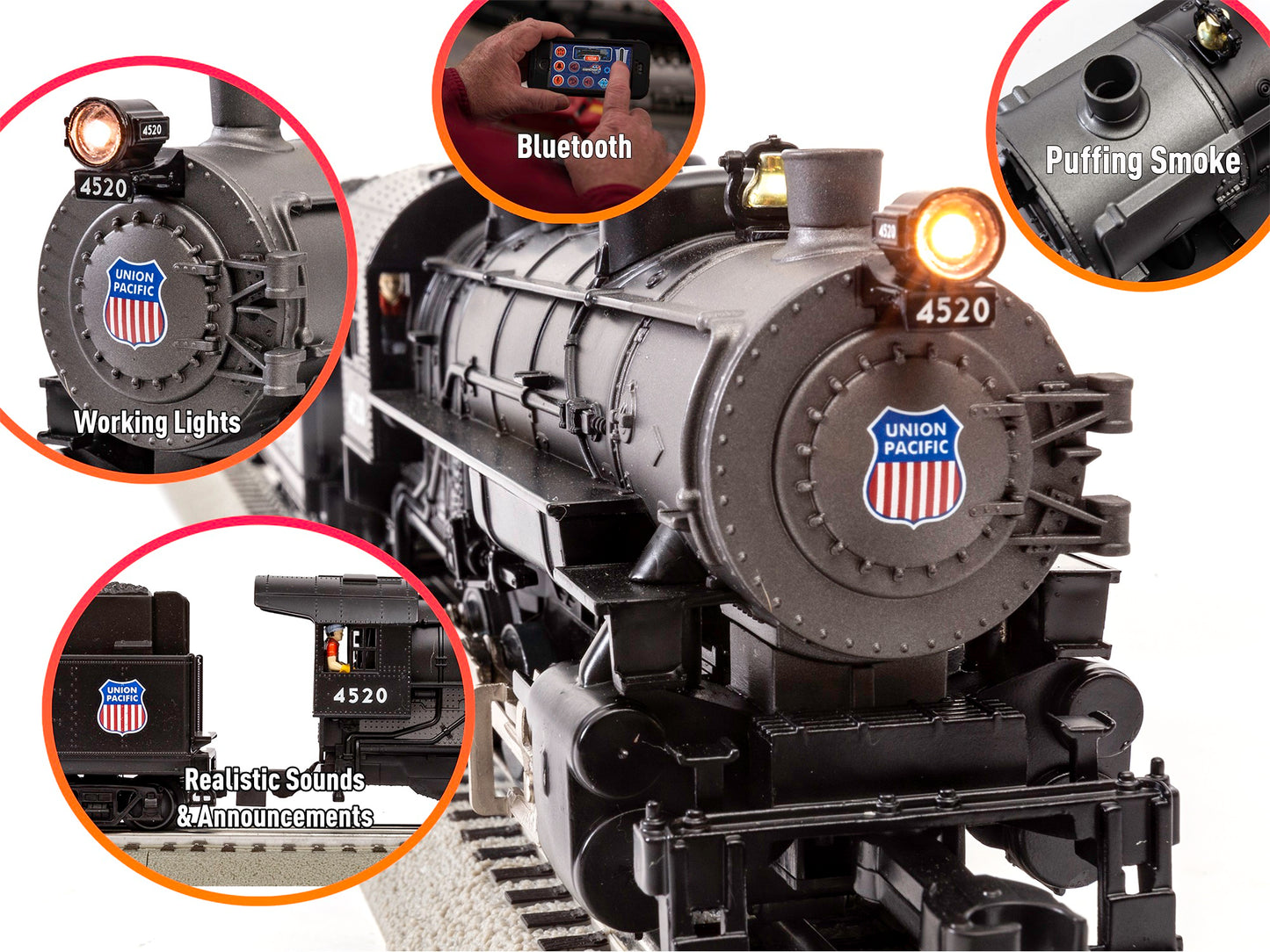 O Scale Lionel UNION PACIFIC FLYER LIONCHIEF SET W/ BLUETOOTH