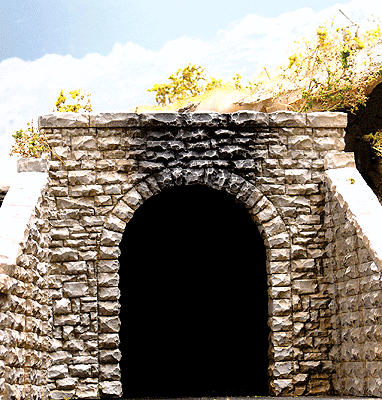 HO Scale Chooch Enterprises Single-Track Random Stone Tunnel Portal