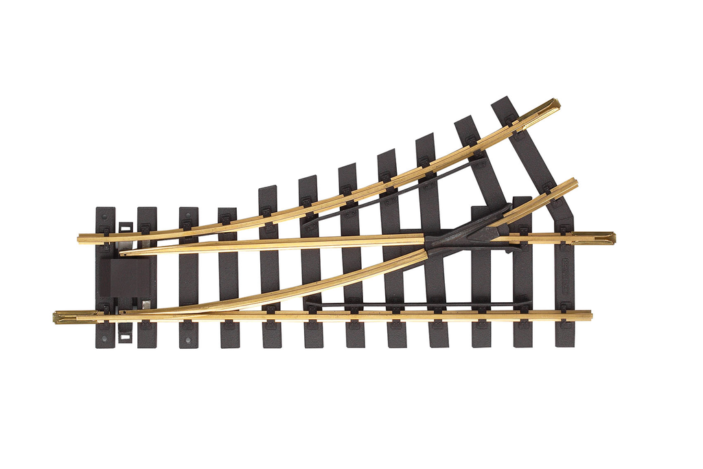35220 R1 MANUAL SWITCH LEFT 30° TRACK (G-SCALE)