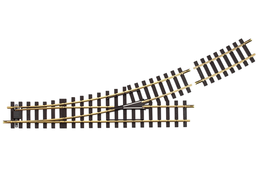 35226 R7 MANUAL SWITCH LEFT 22.5° TRACK (G-SCALE)