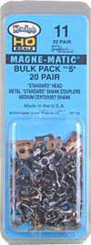 HO Scale #11 Bulk Pack No.5(R) Knuckle Couplers