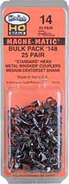 HO Scale Kadee Quality Products #14 Bulk Pack #148 Whisker(R) Knuckle Couplers
