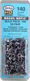 Kadee Quality Products #140 Whisker(R) Self-Centering Metal Coupler Bulk Pack - Kit - Magne-Matic