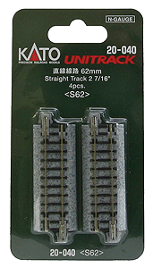 N Scale Kato USA Inc Straight Roadbed Track Section - Unitrack #20-040