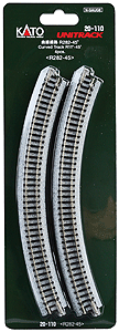 N Scale Kato USA Inc Curved Roadbed Track Section - Unitrack #20-110