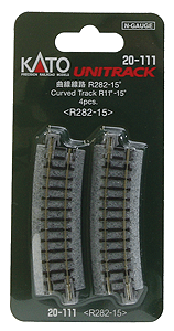 N Scale Kato USA Inc Curved Roadbed Track Section - Unitrack #20-111