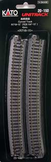 N Scale Kato USA Inc Curved Roadbed Track Section - Unitrack  #20-150