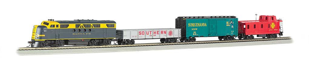 HO Scale Bachmann Industries Blue Lightning Train Set - E-Z App(TM) #01501