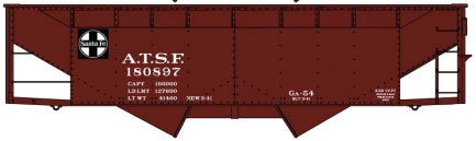 HO Scale Accurail Inc 50-Ton Offset-Side 2-Bay Hopper - Kit #80769