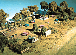 HO Scale Woodland Scenics Complete Scene Kits (Unpainted Metal Castings & Scenery Materials) Memorial Park