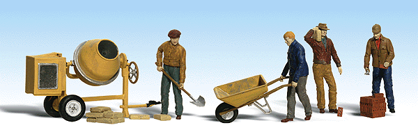 HO Scale Woodland Scenic Masonry Workers