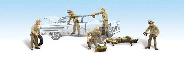 HO Scale Woodland Scenics Service Station Attendants