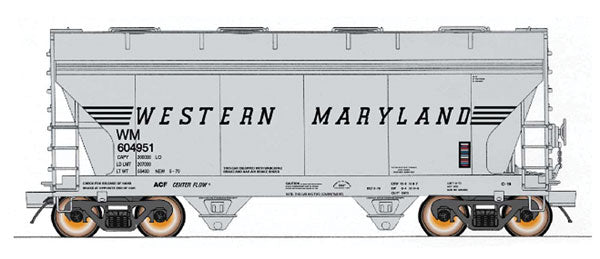 HO Scale Intermountain Railway Company ACF 2-Bay Center-Flow Covered Hopper - Ready to Run #604958