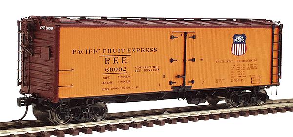 HO Scale Intermountain R-30-18 Wood Refrigerator Car PFE Single Herald #60321