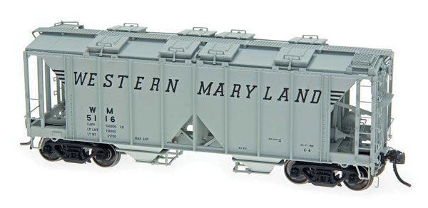 HO Scale Intermountain Railway Company 1958 Cubic Foot 2-Bay Covered Hopper w/Open Sides - Ready to Run # 5179