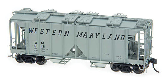 HO Scale Intermountain Railway Company 1958 Cubic Foot 2-Bay Covered Hopper w/Open Sides - Ready to Run # 5179