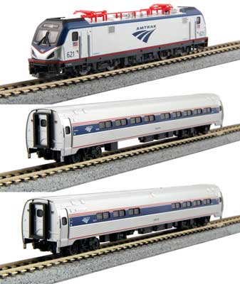 N Scale Kato USA Inc ACS-64 Amfleet Bookcase Train-Only Set - DCC