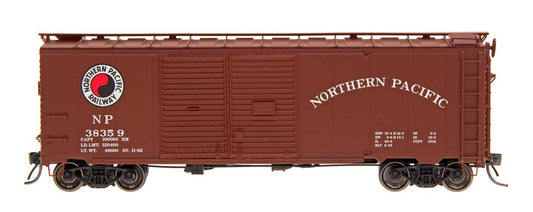 HO Scale Red Caboose AAR Double Door Boxcar Northern Pacific #38101