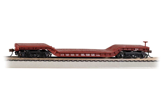 HO Scale Bachmann Industries 52' Depressed-Center Flatcar - Ready to Run - Silver Series