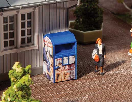 HO Scale Faller Old Clothes Container Blue