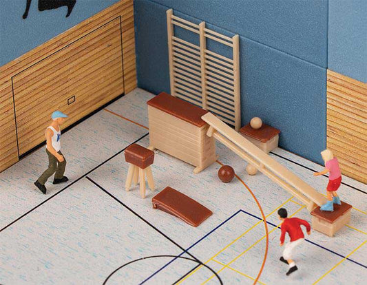 HO Scale Sports Gymnasium Equipment Set Faller Gmbh #180994